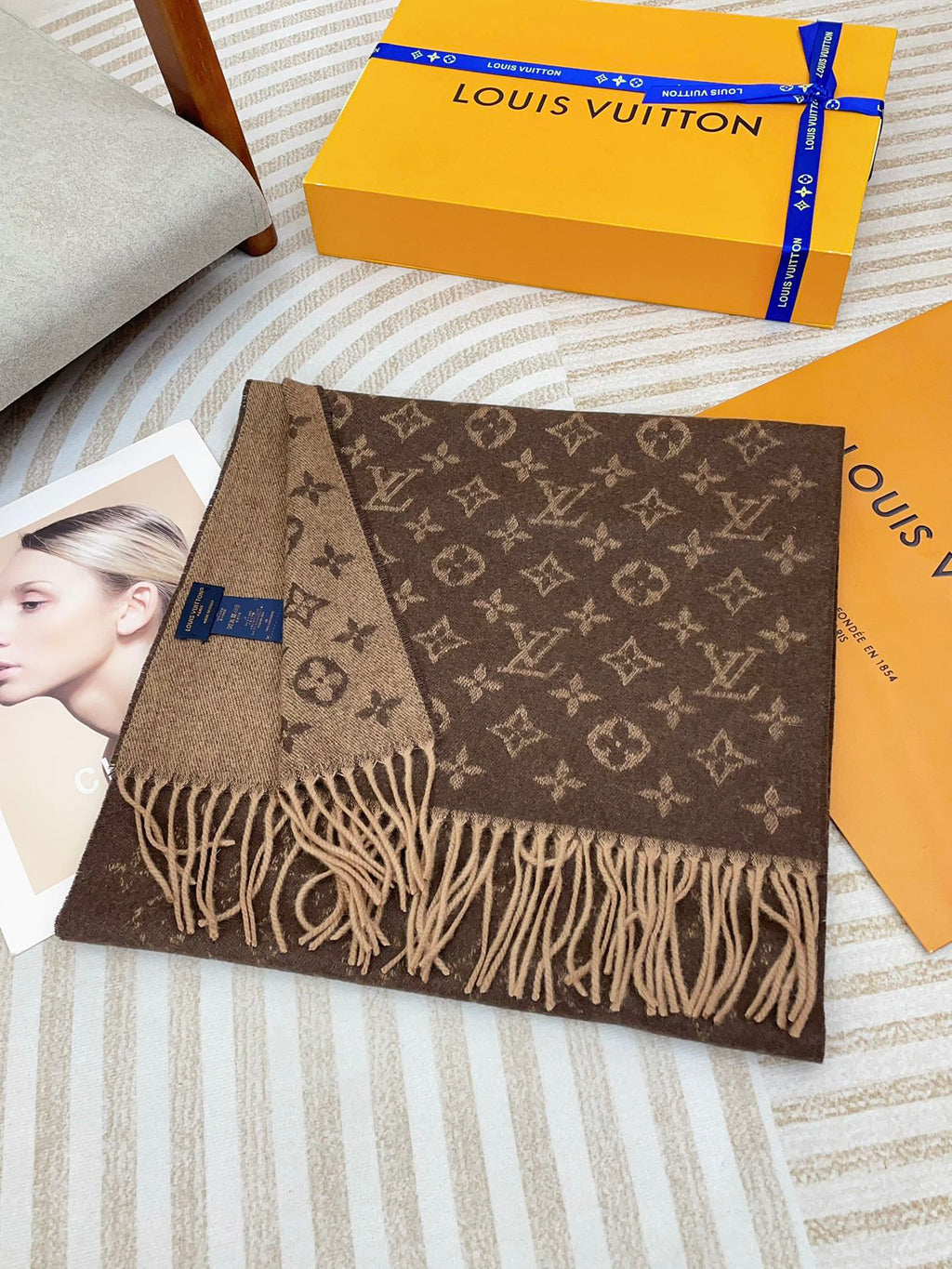 Louis Vuitton Jacquard Gradient Scarf - 973238629 - Photo 1