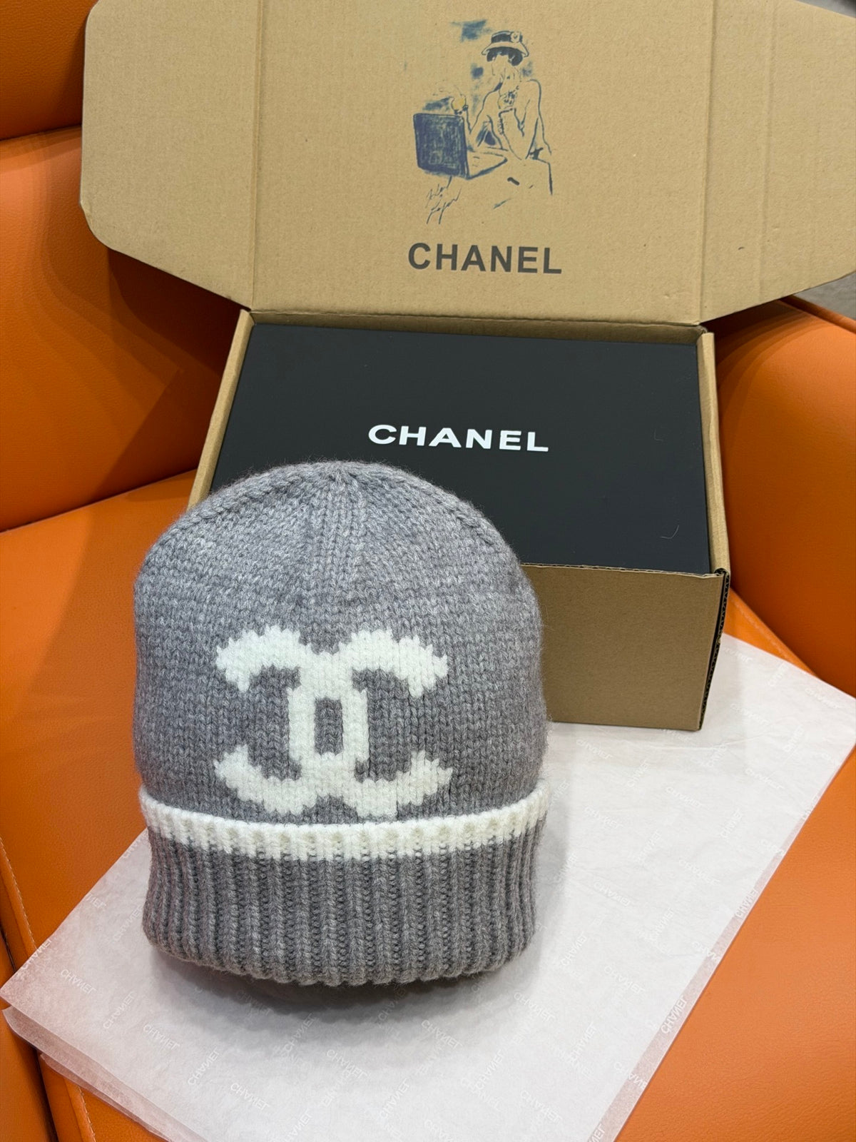 Chanel Jacquard Colorblock Beanie - 1245543566 - Photo 1