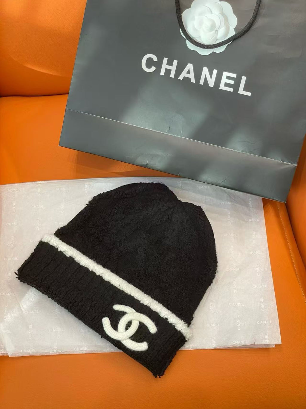 Chanel Colorblock Knit Beanie - 1149273248 - Photo 1