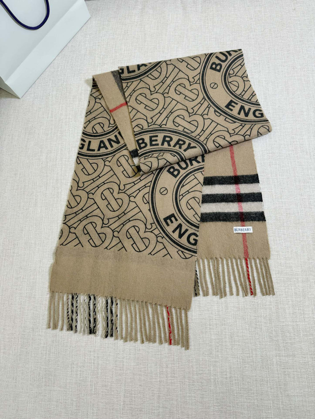 Burberry Check Pattern Printed Scarf - 973645619 - Photo 1