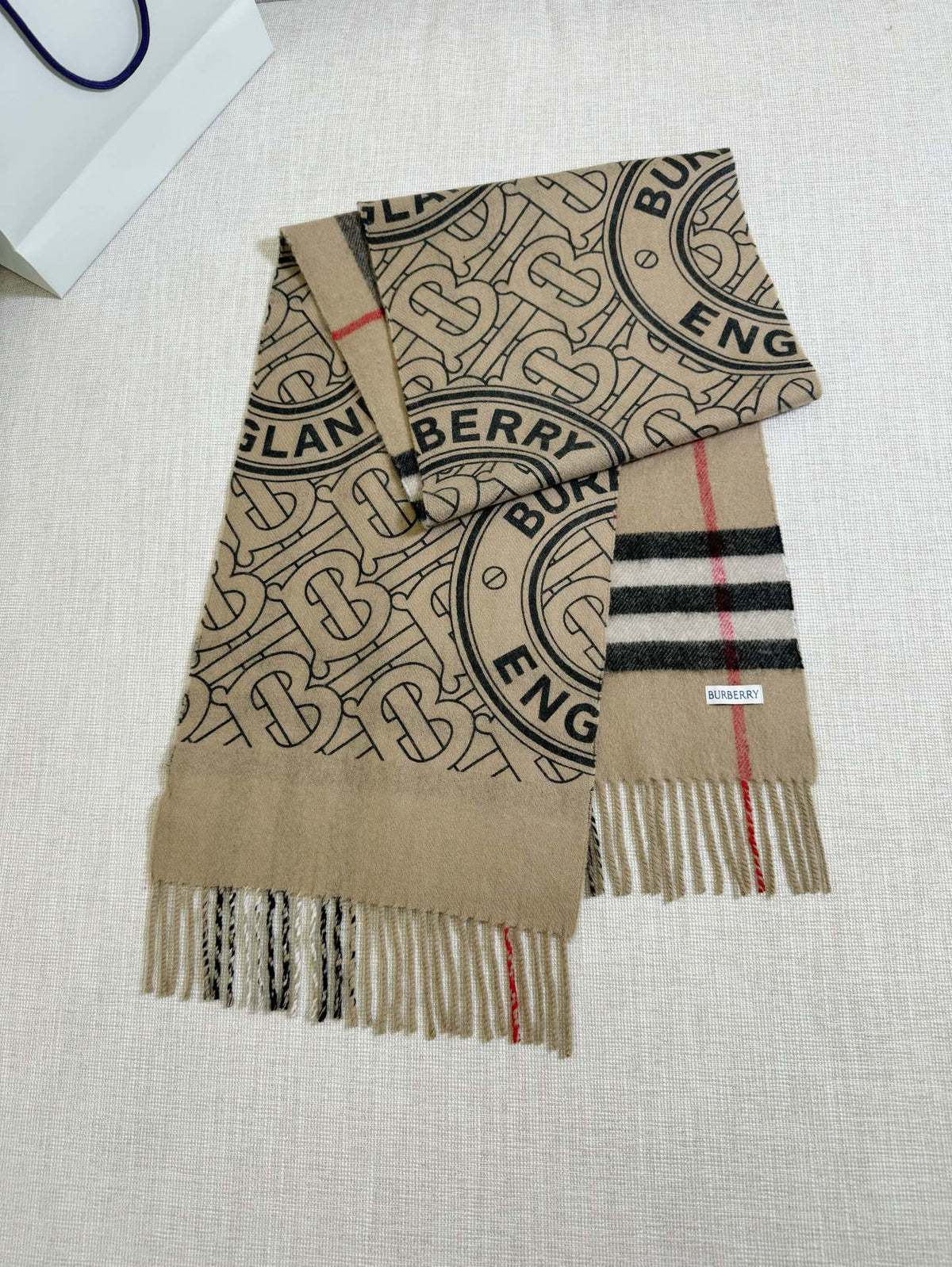 Burberry Check Pattern Printed Scarf - 973645619 - Photo 1