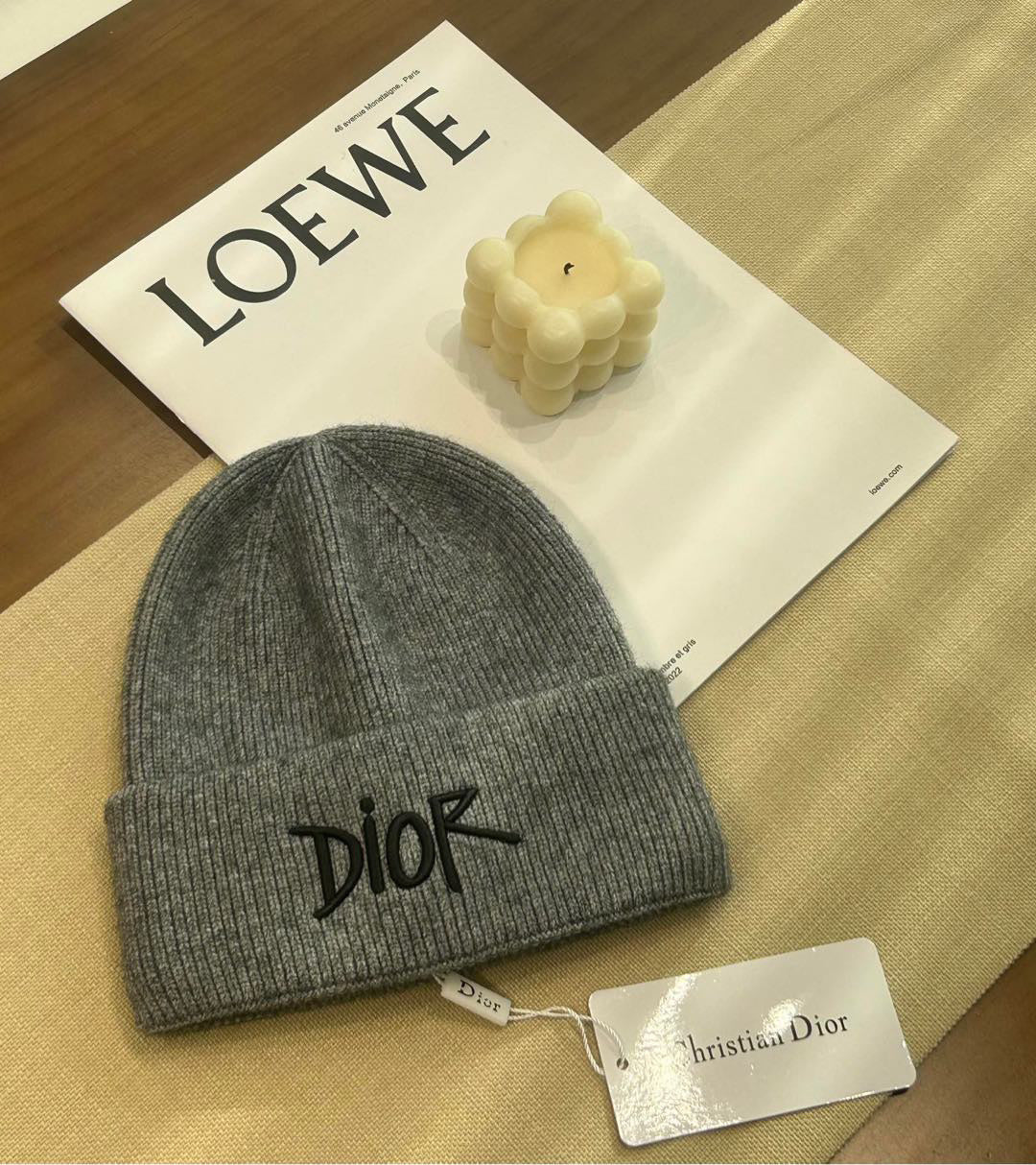 Dior Embroidered Logo Detail Beanie - 983835807 - Photo 1