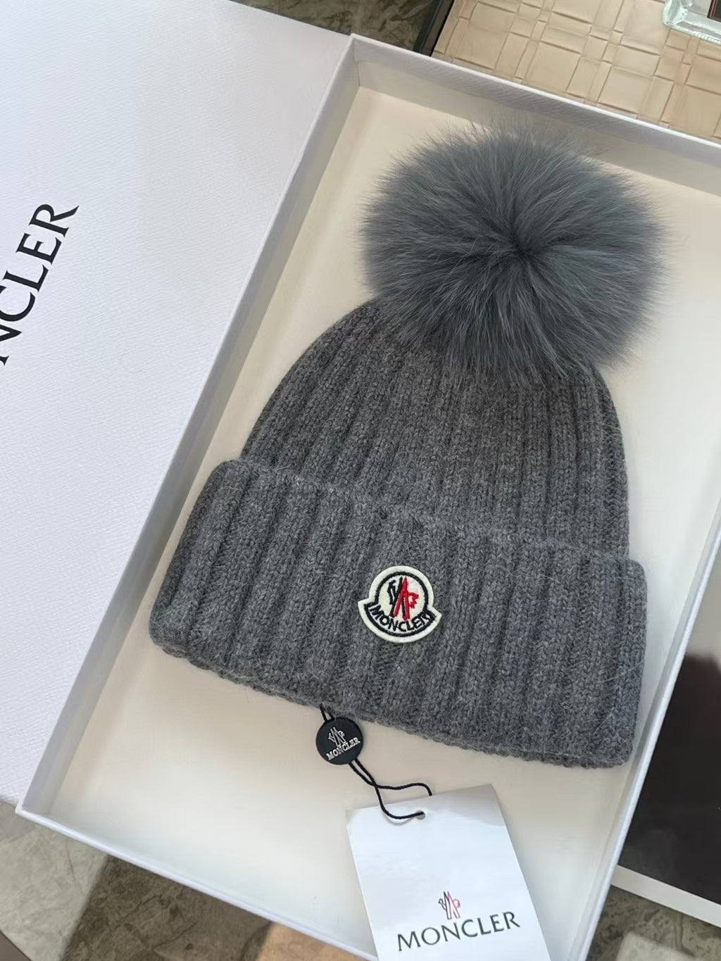 Moncler Knit Pom-Pom Beanie - 1107214005 - Photo 1