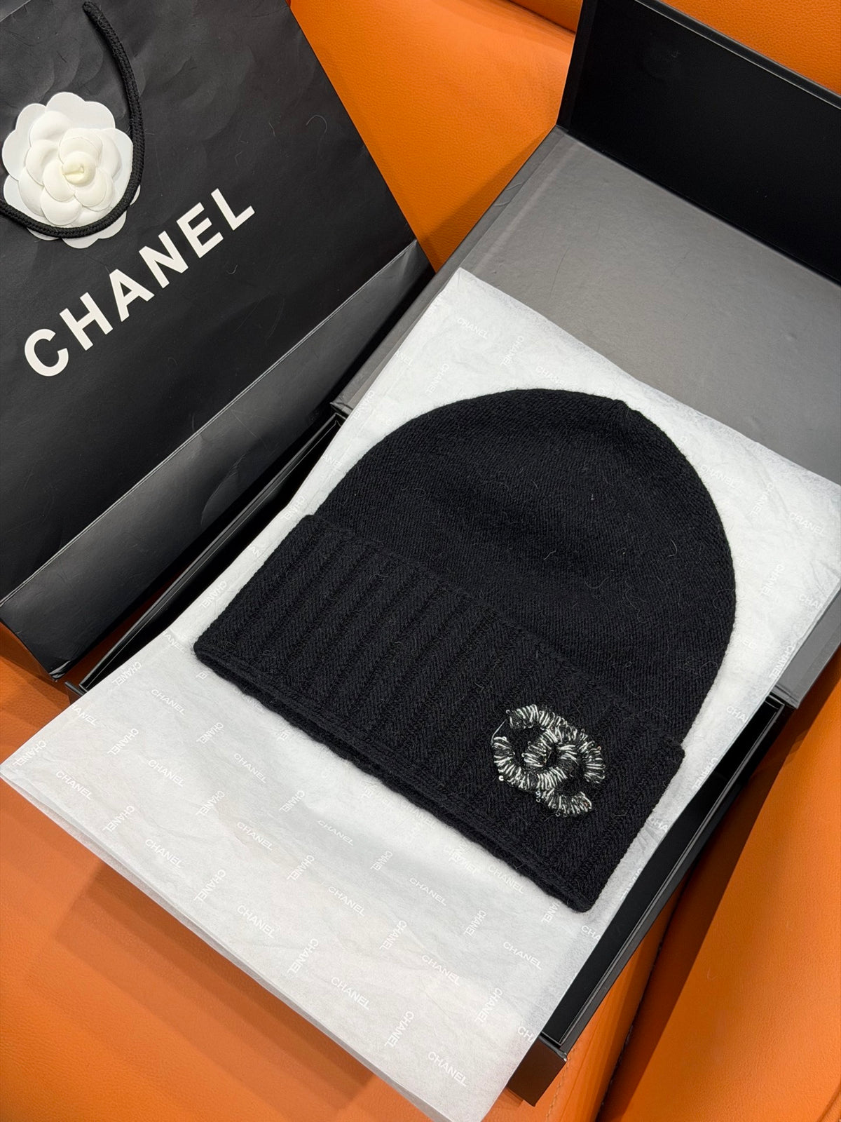 Chanel Embroidered Knit Beanie - 1245544682 - Photo 1