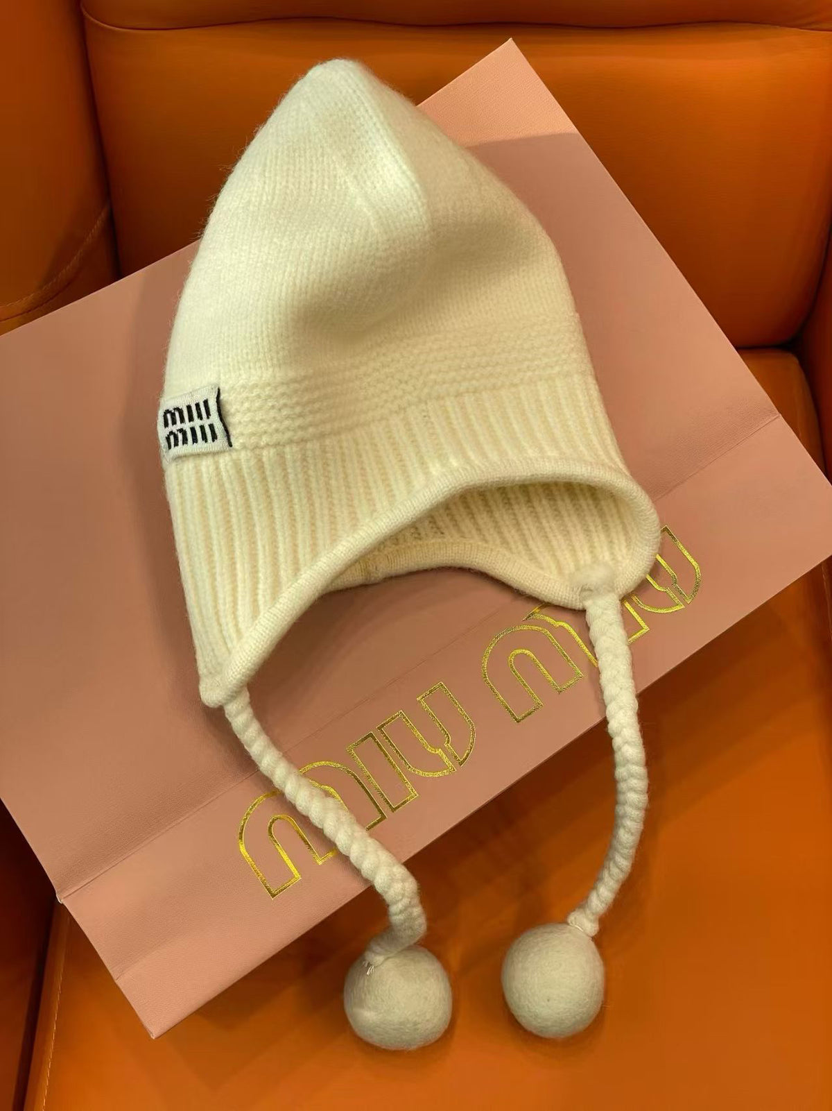 Miu Miu Knit Earflap Hat - 1149273065 - Photo 1