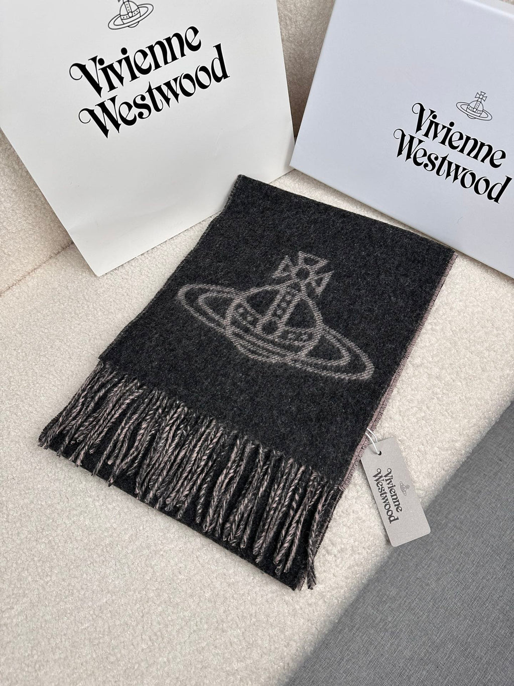 Vivienne Westwood Jacquard Logo Detail Scarf - 973237496 - Photo 1