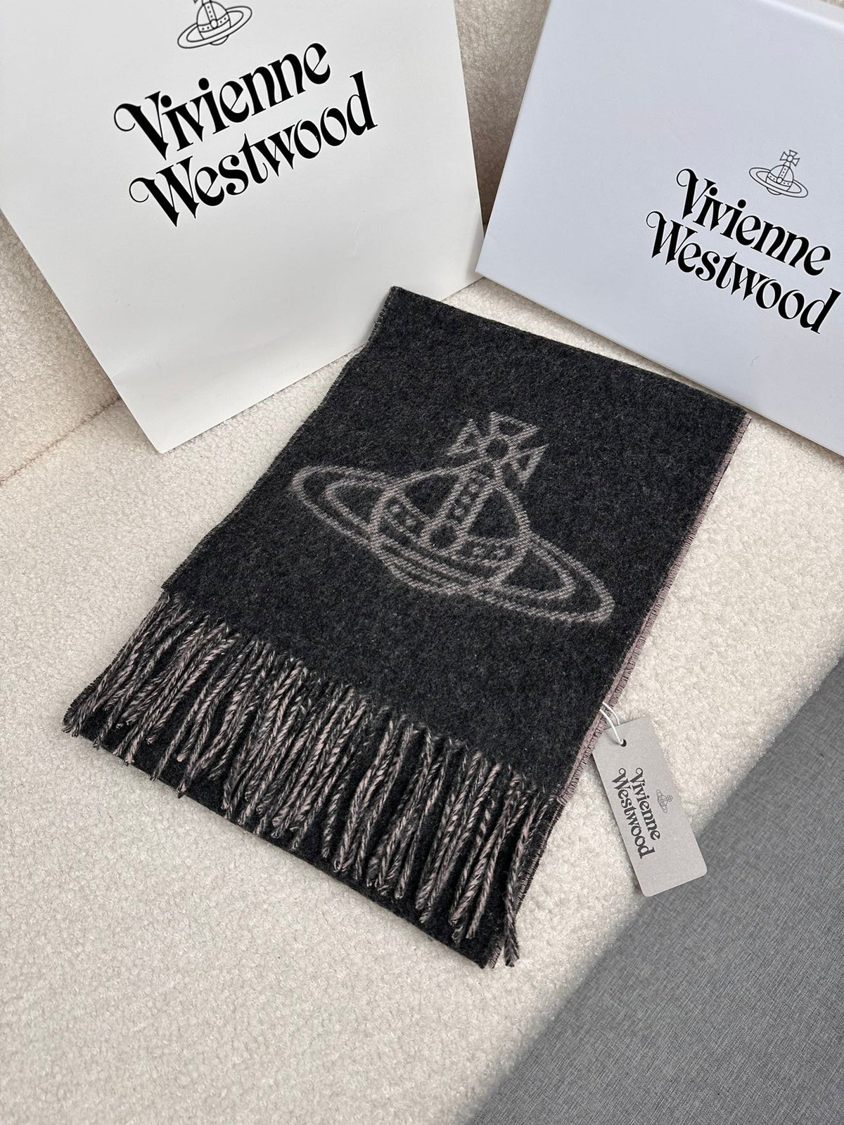 Vivienne Westwood Jacquard Logo Detail Scarf - 973237496 - Photo 1