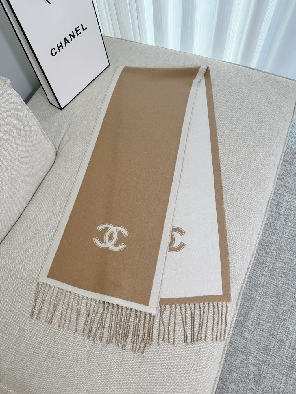 Chanel Colorblock Scarf - 973282922 - Photo 1