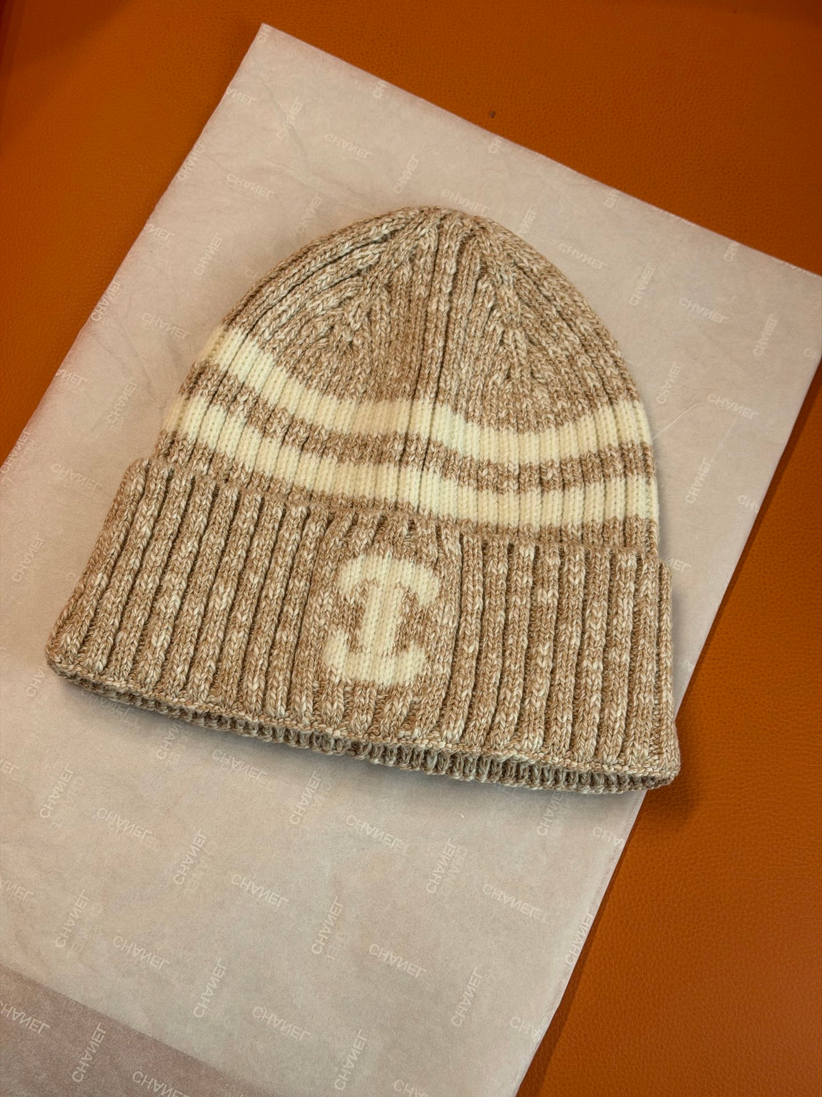Chanel Jacquard Logo Detail Beanie - 1245543908 - Photo 1
