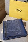 Fendi Jacquard Logo Detail Square Scarf - 1245374008 - Photo 1