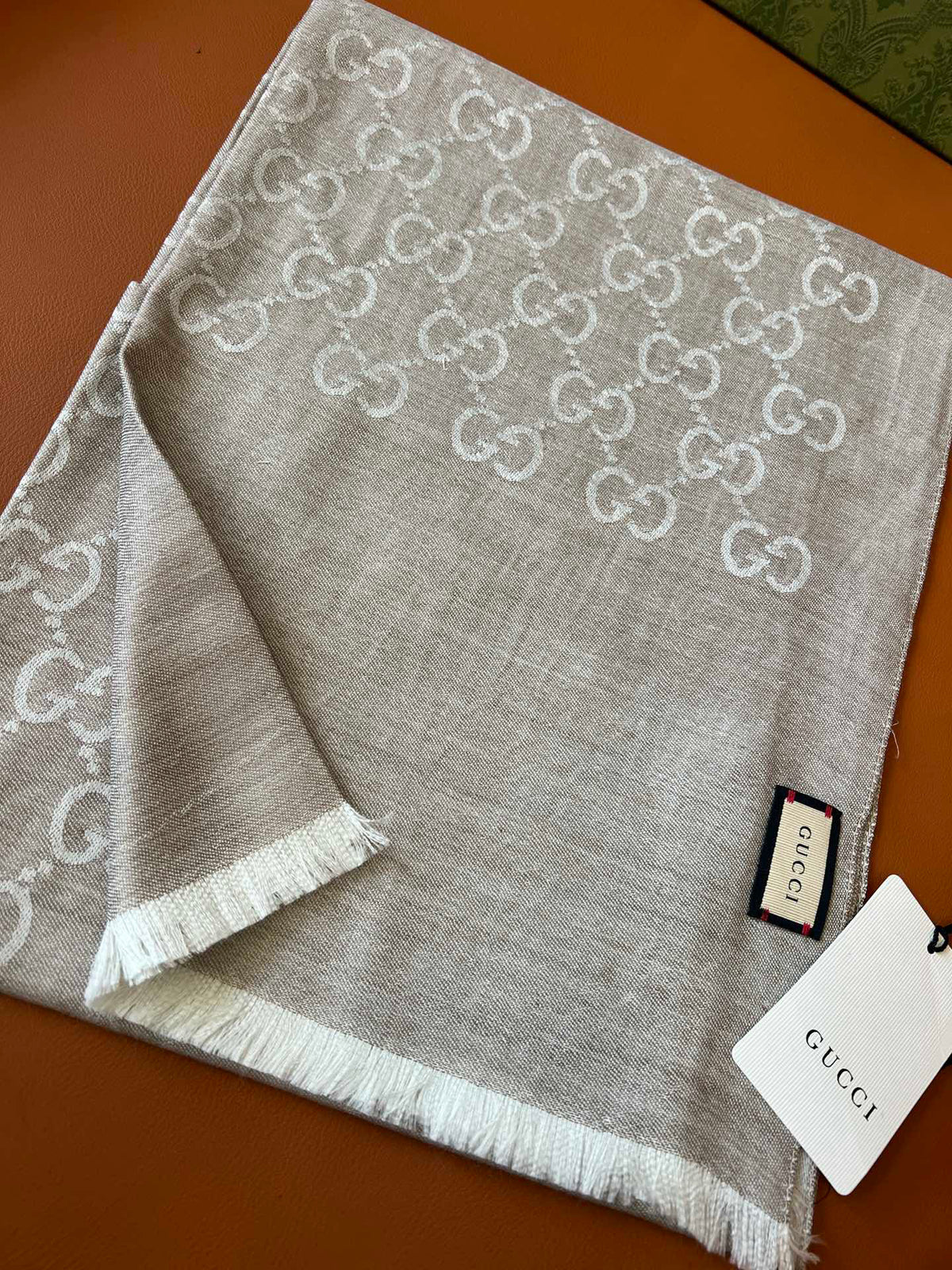 Gucci Jacquard Logo Detail Scarf - 985844482 - Photo 1
