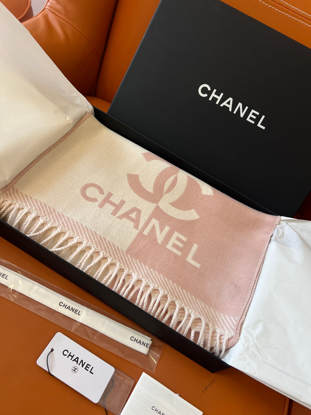Chanel Jacquard Colorblock Scarf - 985843958 - Photo 1