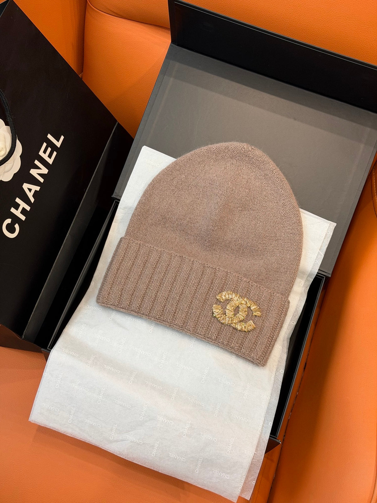 Chanel Embroidered Knit Beanie - 1245544668 - Photo 1