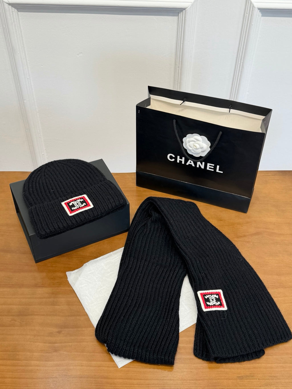 Chanel Colorblock Knit Accessory Set - 1245544713 - Photo 1