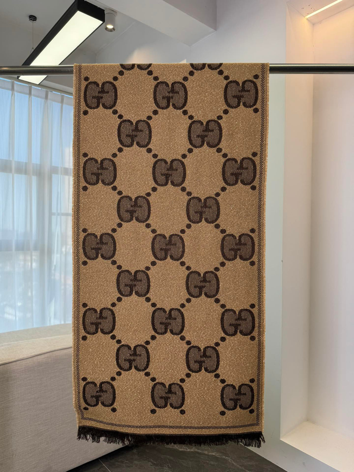 Gucci Jacquard Logo Detail Scarf - 973237668 - Photo 1