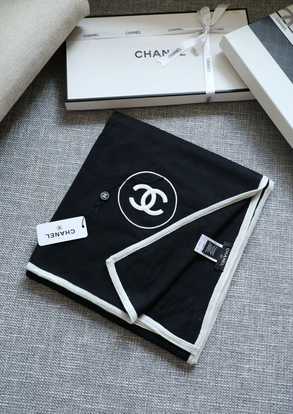 Chanel Embroidered Knit Scarf - 973239046 - Photo 1