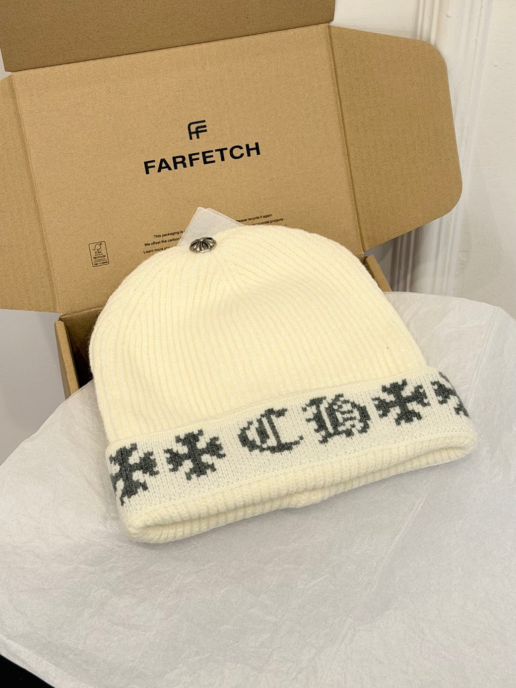Chrome Hearts Jacquard Logo Detail Beanie - 1245544407 - Photo 1