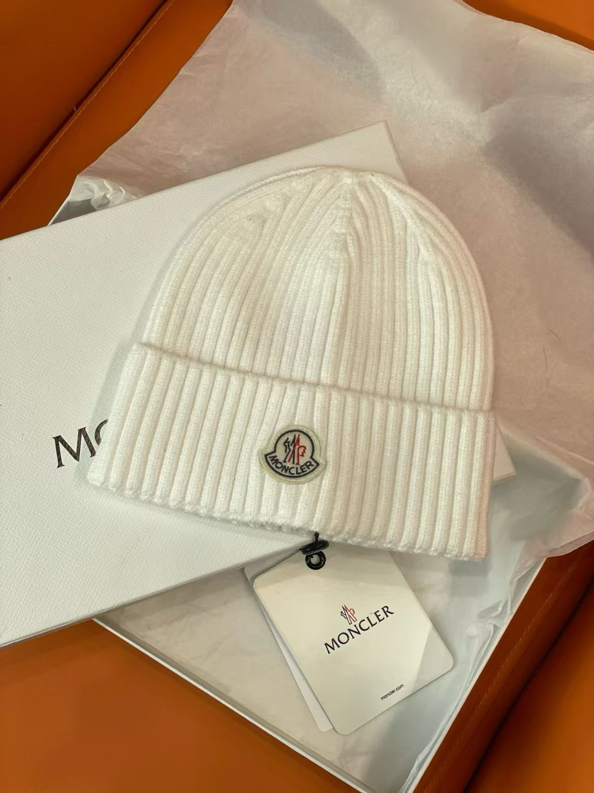 Moncler Logo Detail Knit Beanie - 1149273386 - Photo 1