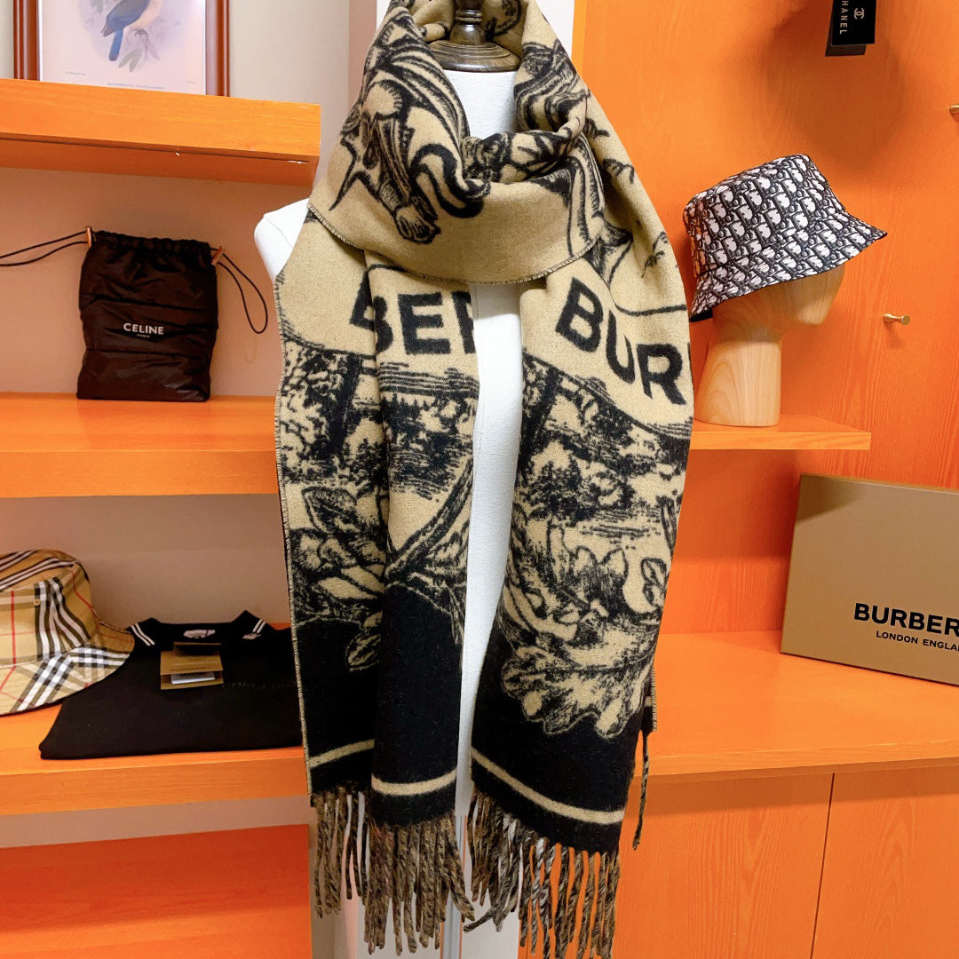 Burberry Check Pattern Jacquard Scarf - 974834255 - Photo 1