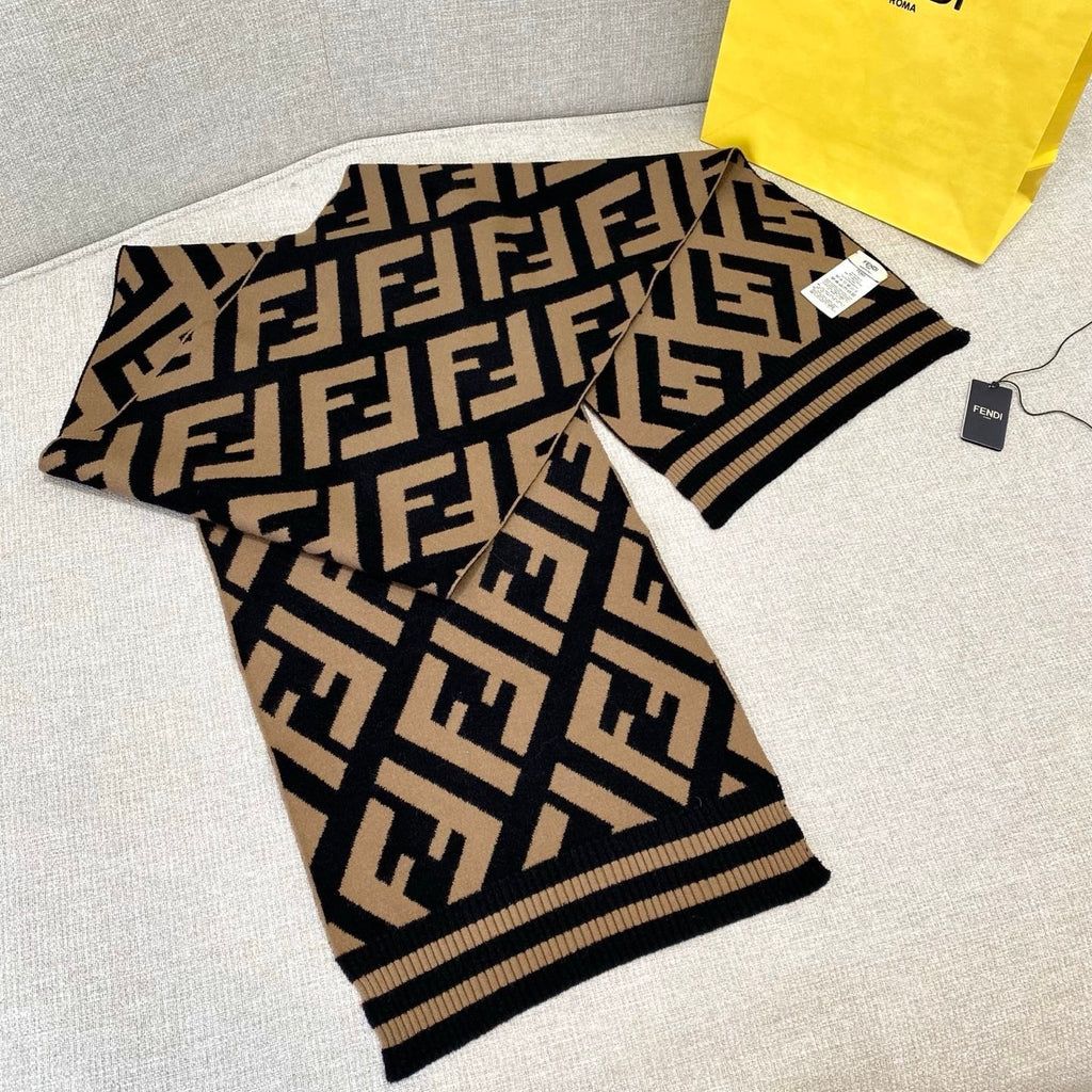 Fendi Jacquard Logo Detail Scarf - 1245380499 - Photo 1