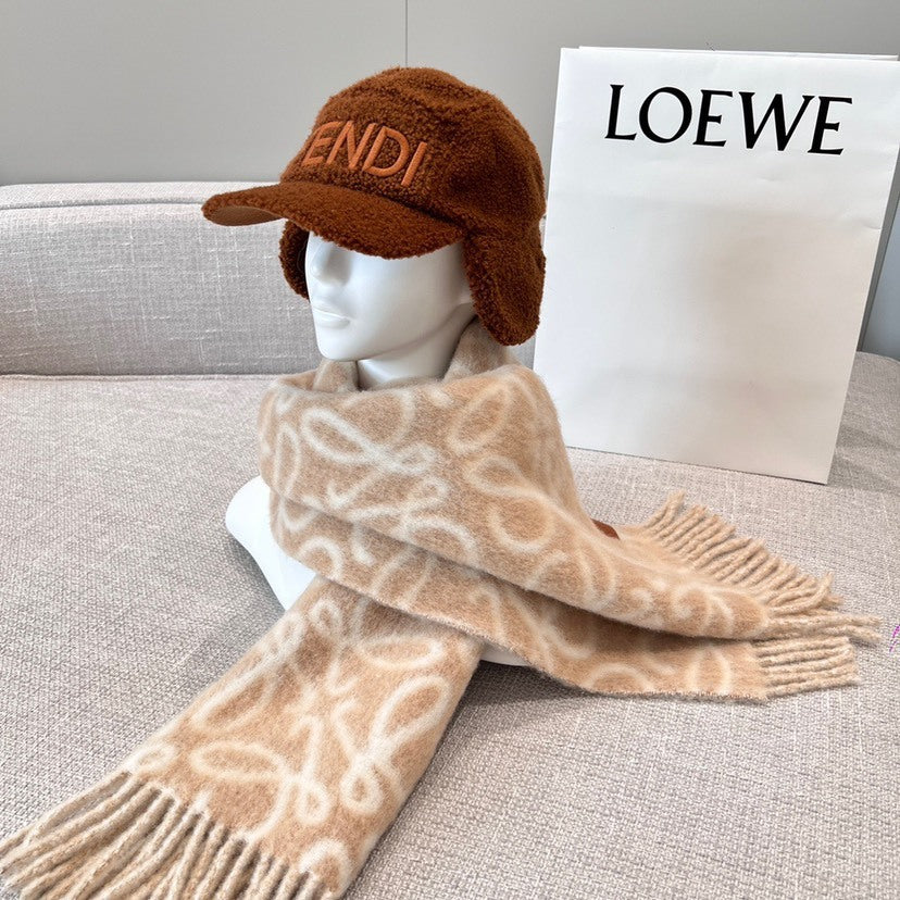 Loewe Jacquard Logo Detail Scarf - 945558372 - Photo 1