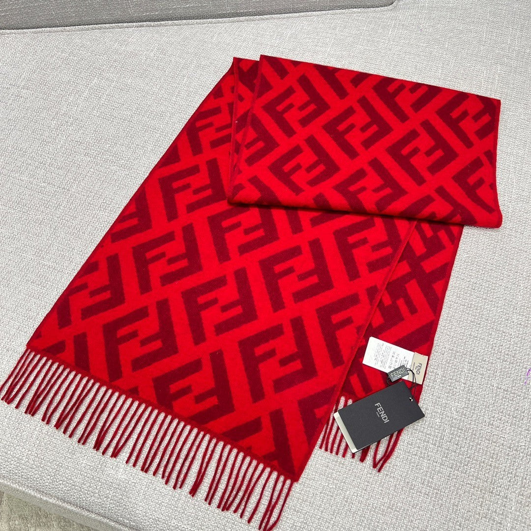 Fendi Jacquard Logo Detail Scarf - 1245378394 - Photo 1