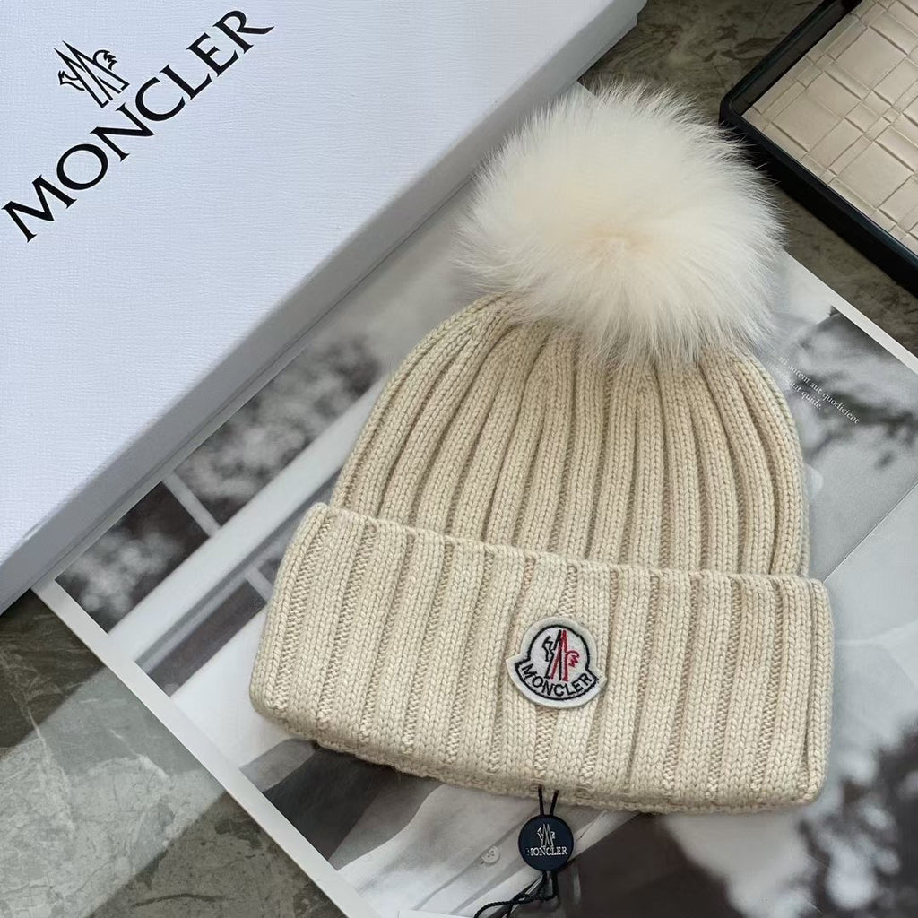 Moncler Knit Pom-Pom Beanie - 1107214056 - Photo 1