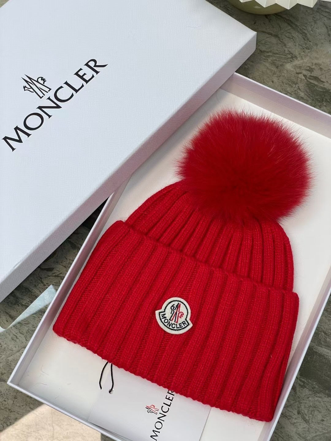 Moncler Knit Pom-Pom Beanie - 1107213991 - Photo 1