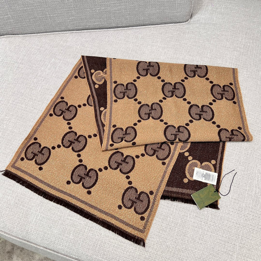 Gucci Jacquard Logo Detail Scarf - 974270188 - Photo 1