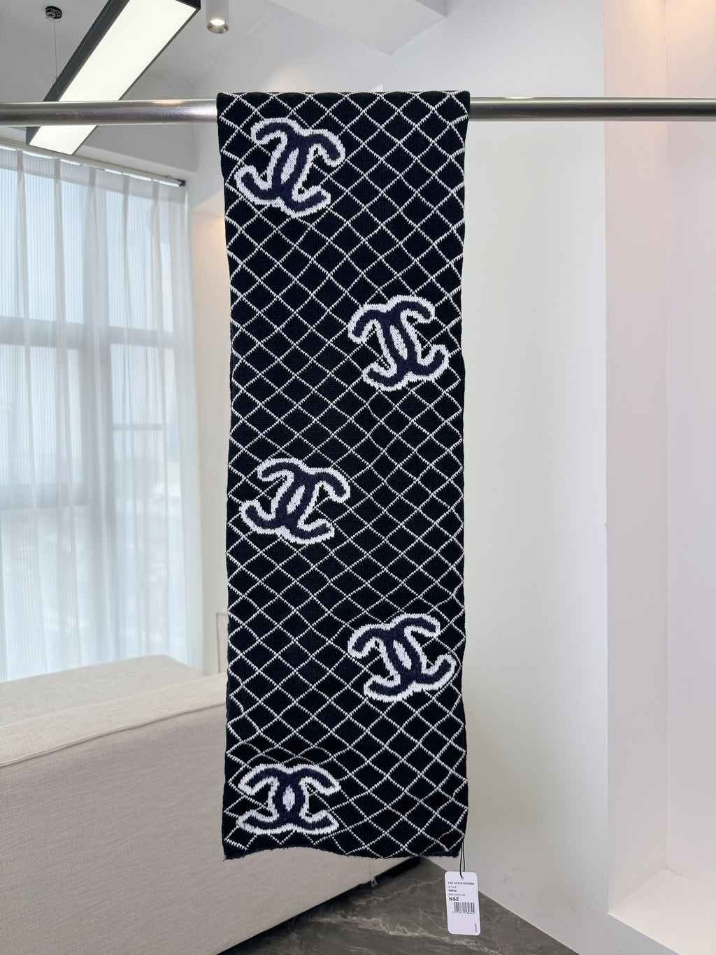 Chanel Embroidered Knit Scarf - 973644577 - Photo 1