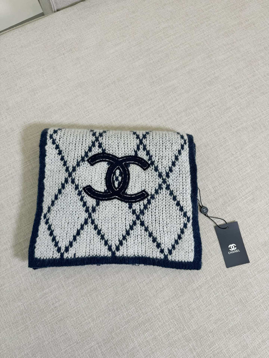 Chanel Logo Detail Knit Scarf - 974269999 - Photo 1