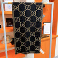 Gucci Check Pattern Logo Detail Scarf - 974834644 - Photo 1