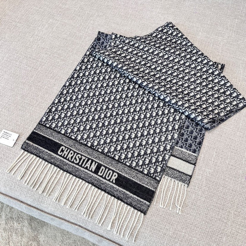 Dior Jacquard Logo Detail Scarf - 945553992 - Photo 1