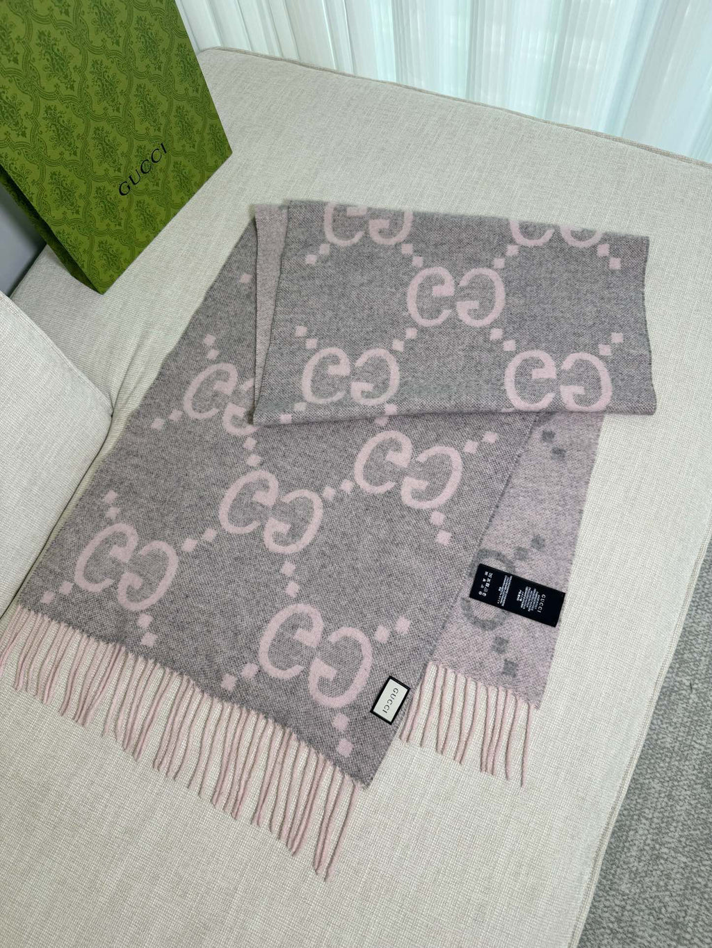 Gucci Jacquard Colorblock Scarf - 973282665 - Photo 1