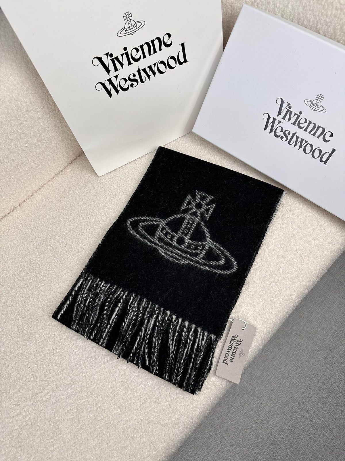 Vivienne Westwood Jacquard Logo Detail Scarf - 973237511 - Photo 1
