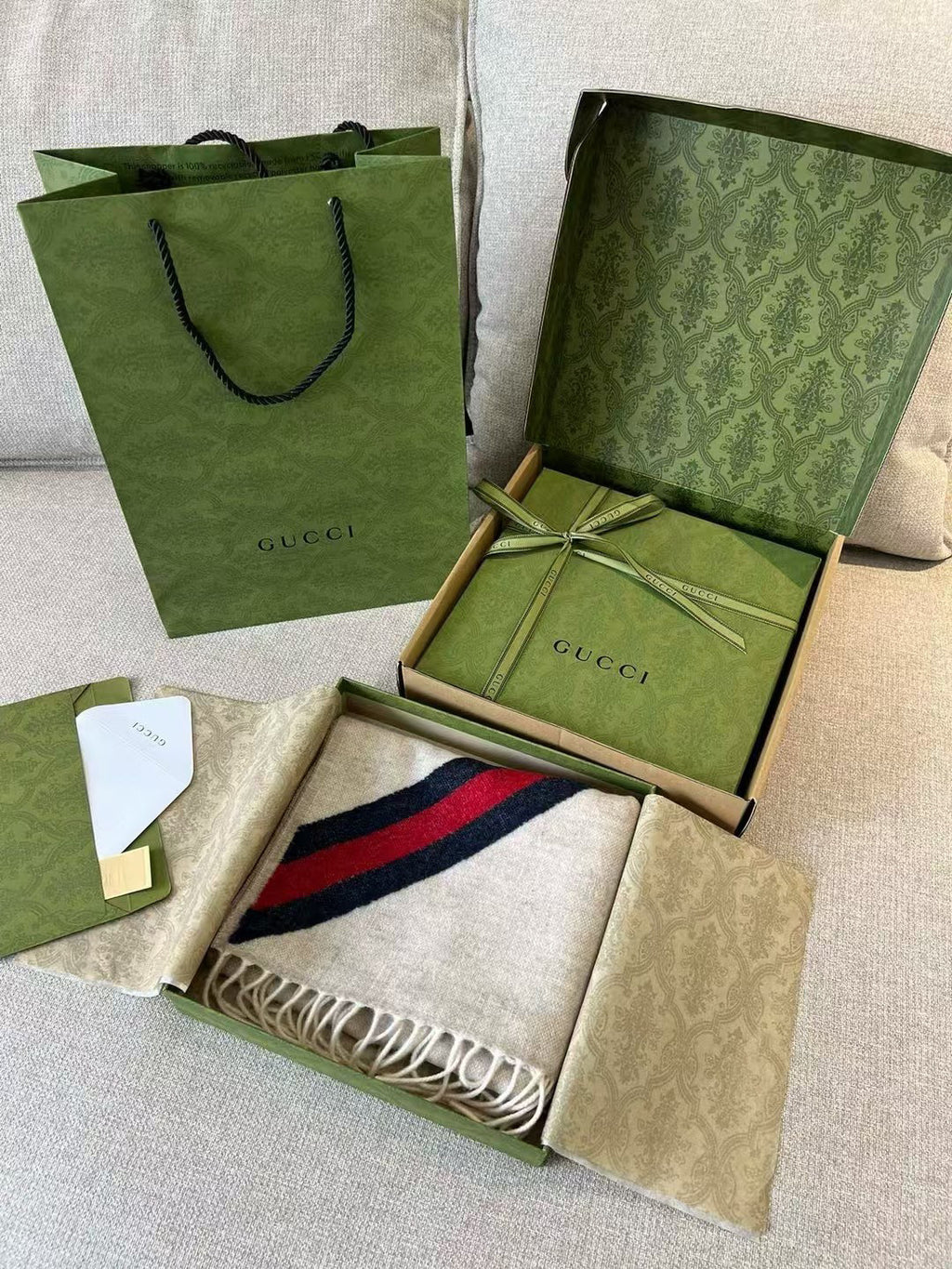 Gucci Jacquard Scarf - 973238121 - Photo 1