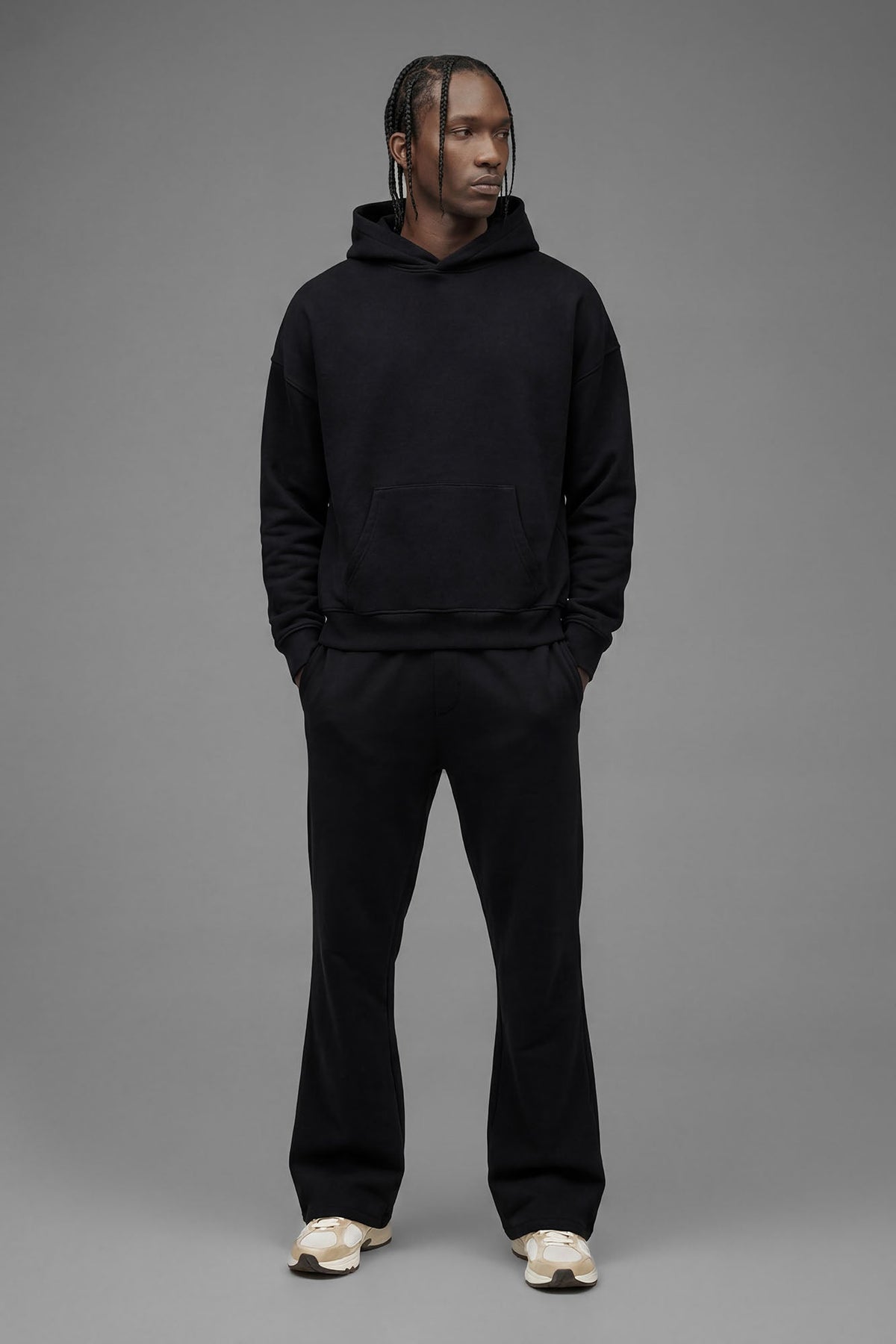 410 Slim Flare Sweatpants - Black image 1