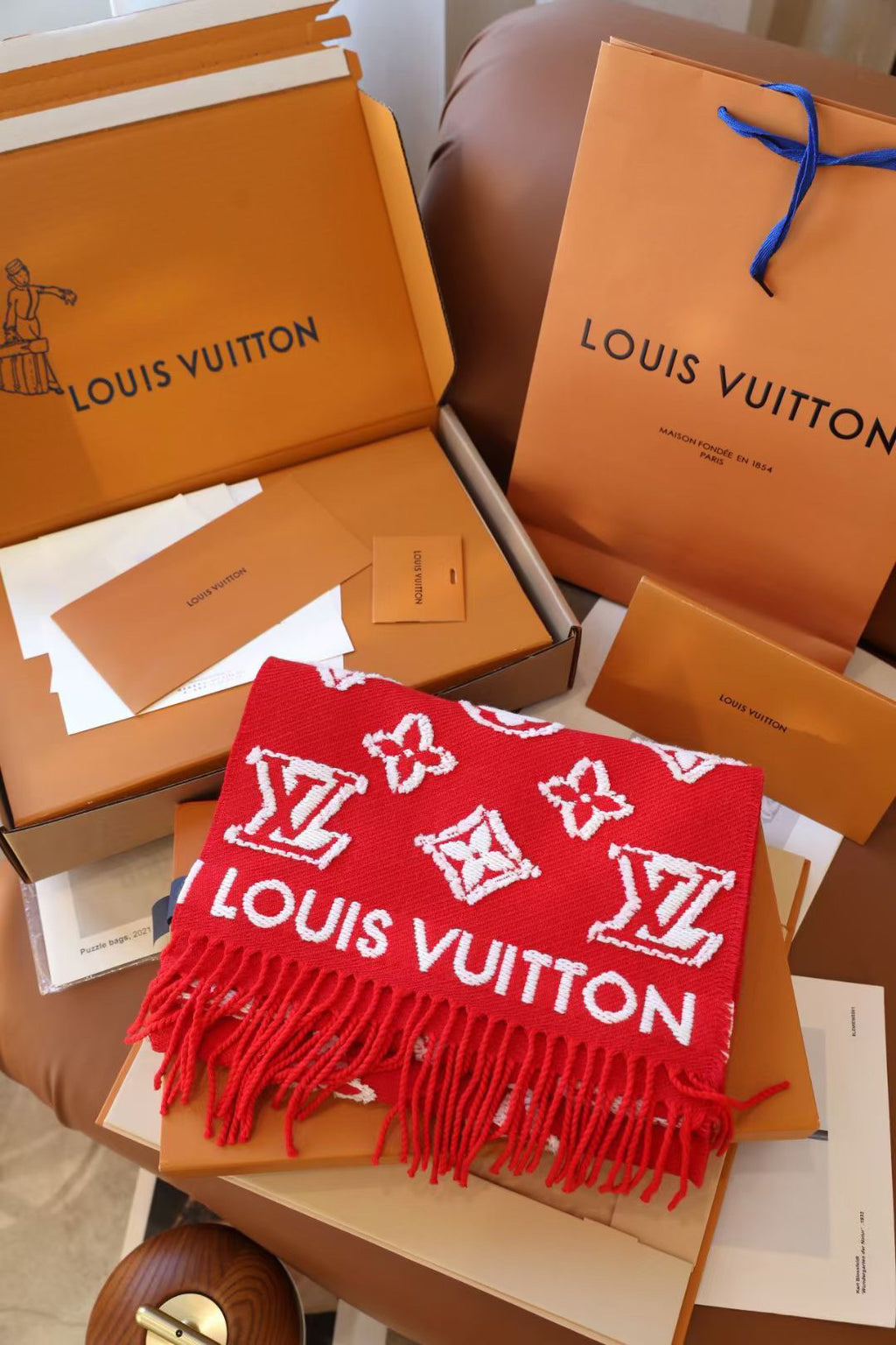 Louis Vuitton Colorblock Scarf - 973281505 - Photo 2