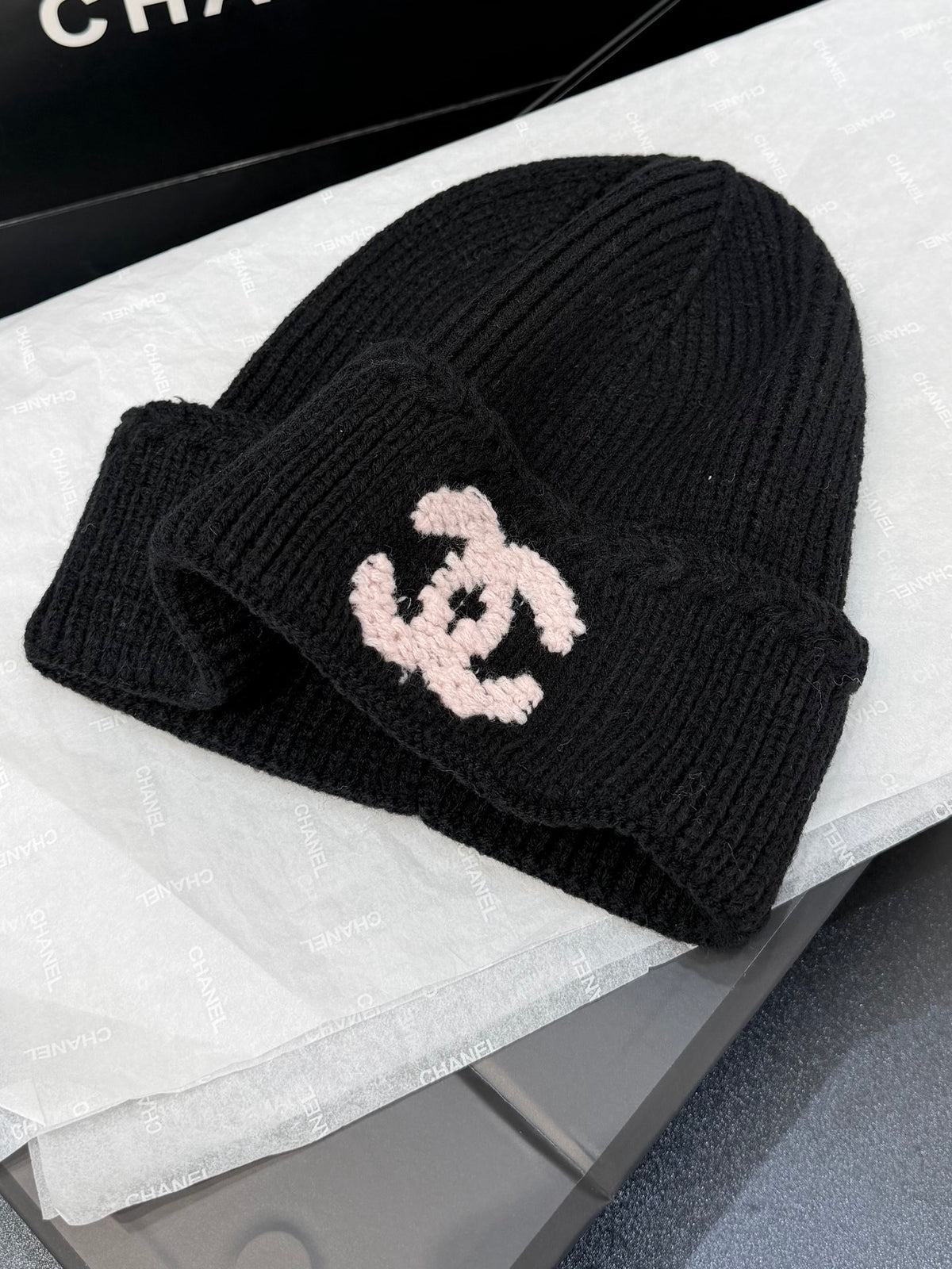 Chanel Jacquard Colorblock Beanie - 1245544461 - Photo 2