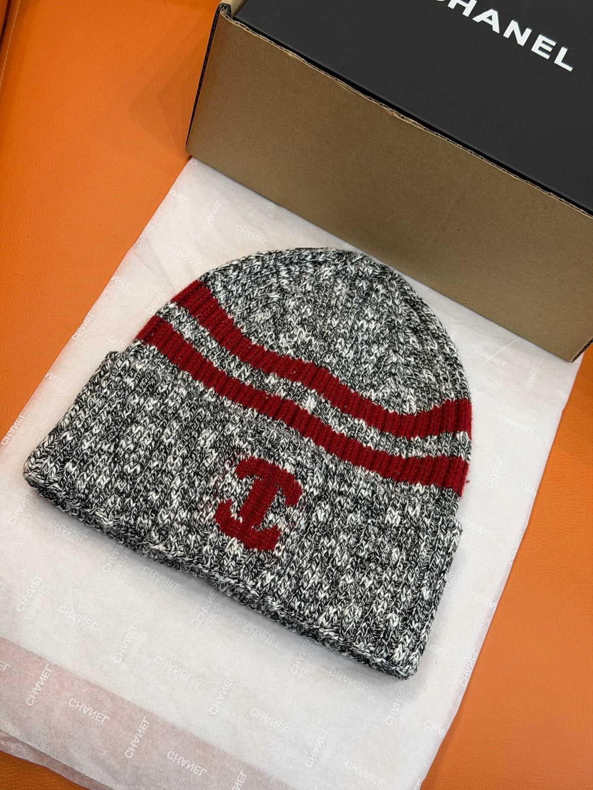 Chanel Jacquard Colorblock Beanie - 1245543947 - Photo 2