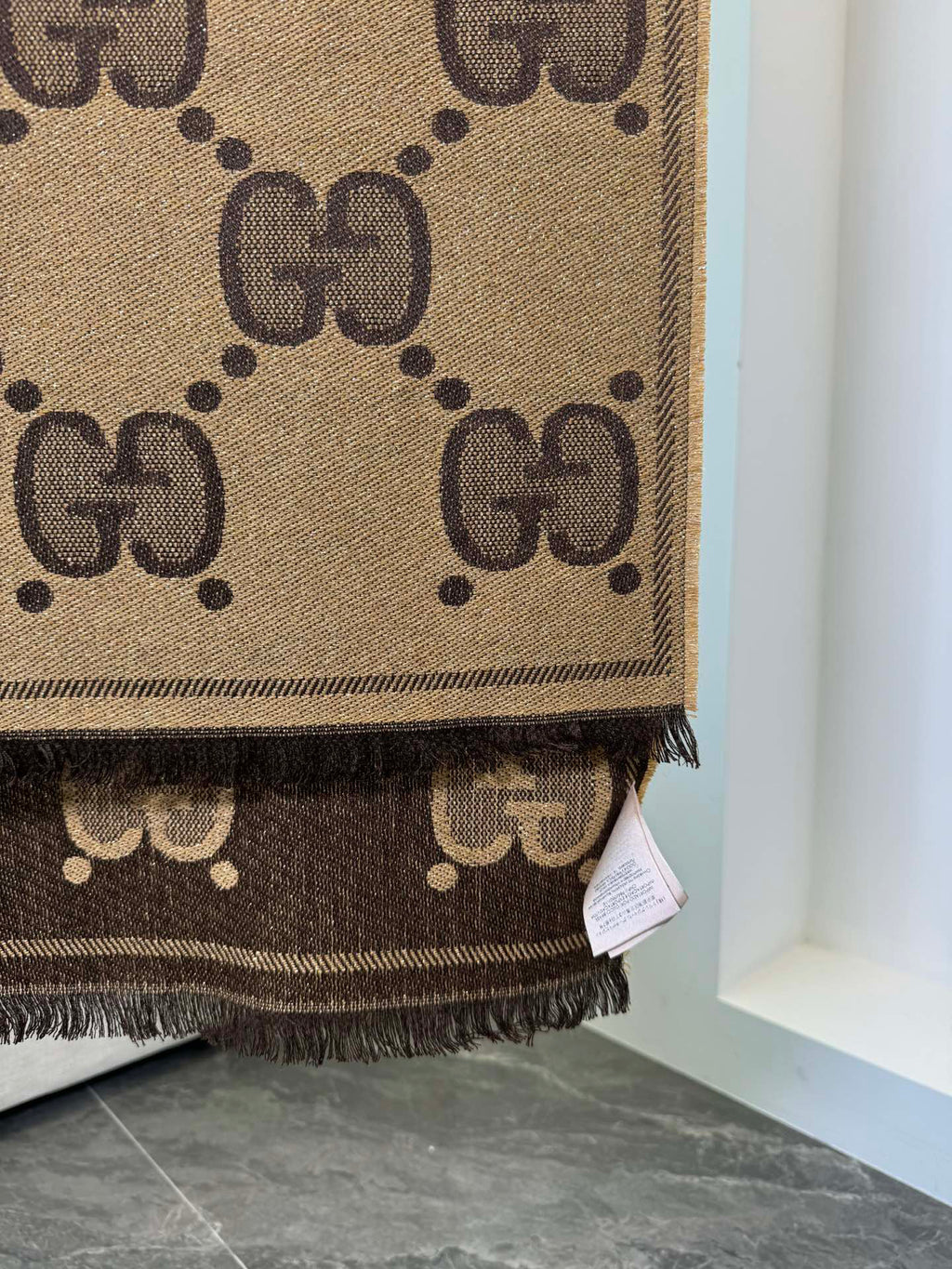 Gucci Jacquard Logo Detail Scarf - 973237668 - Photo 2