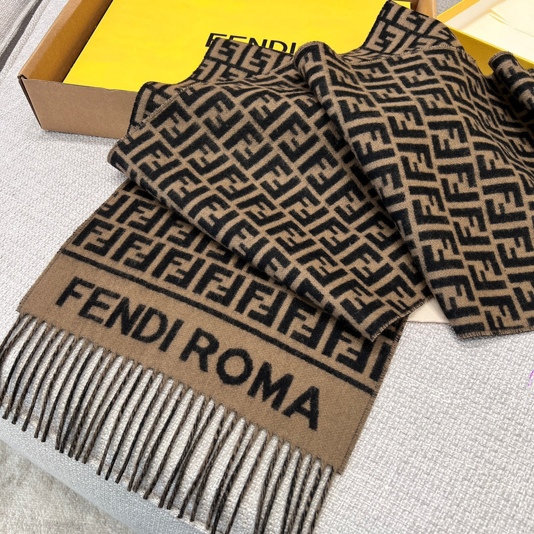 Fendi Jacquard Logo Detail Scarf - 984596780 - Photo 2