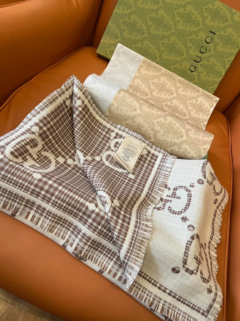 Gucci Check Pattern Scarf - 944939655 - Photo 2