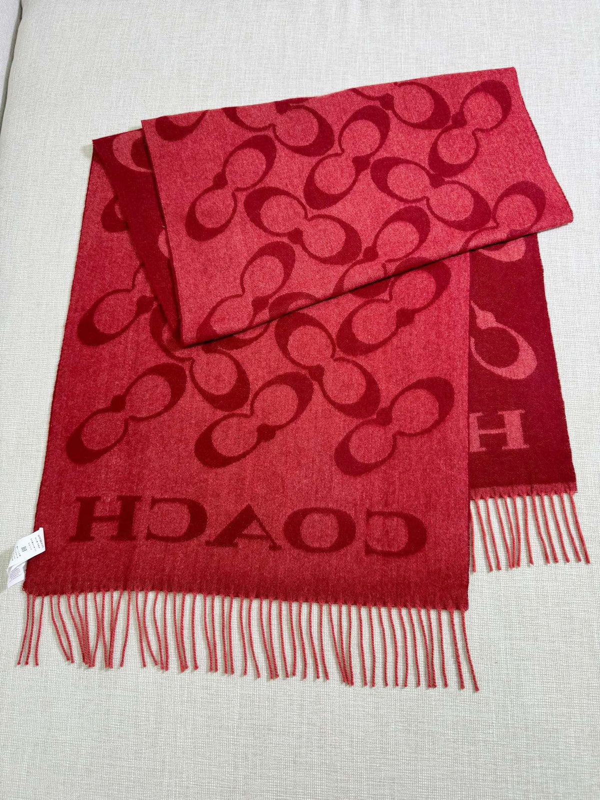 Coach Logo Detail Scarf - 973282494 - Photo 2