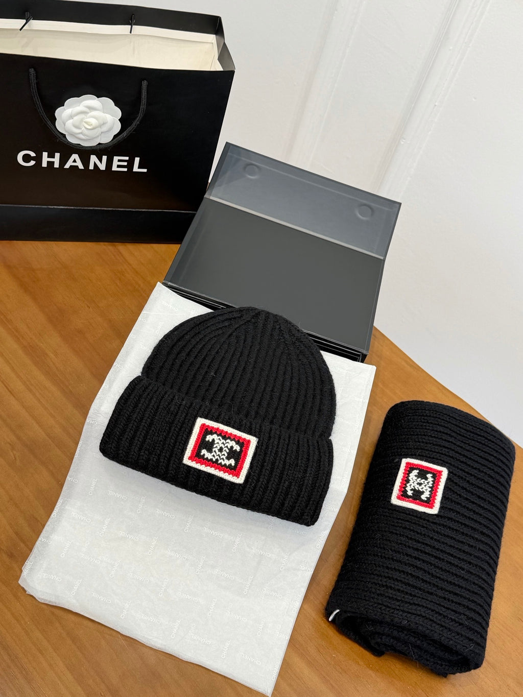 Chanel Colorblock Knit Accessory Set - 1245544713 - Photo 2