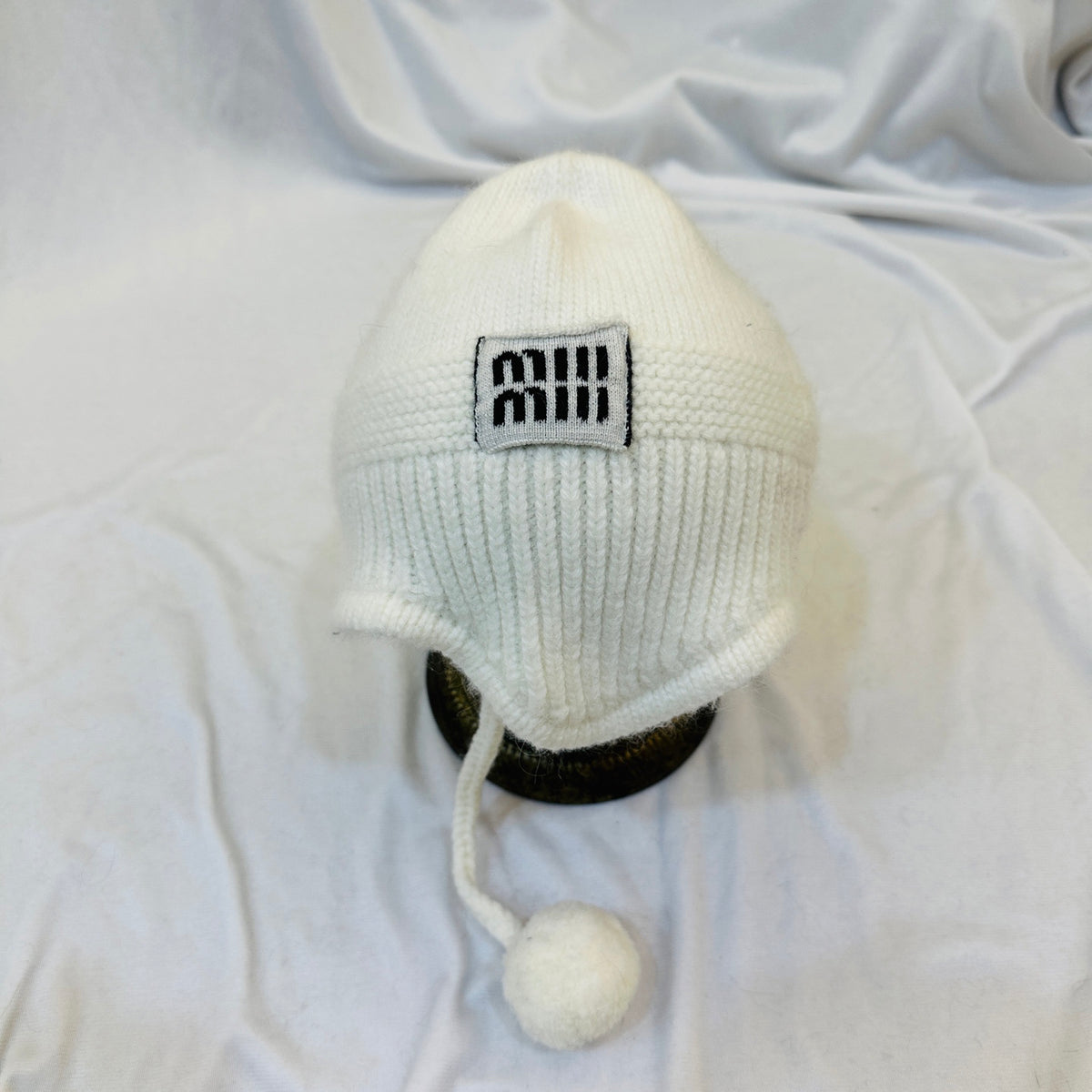 Miu Miu Knit Pom-Pom Bucket Hat - 1141791829 - Photo 2