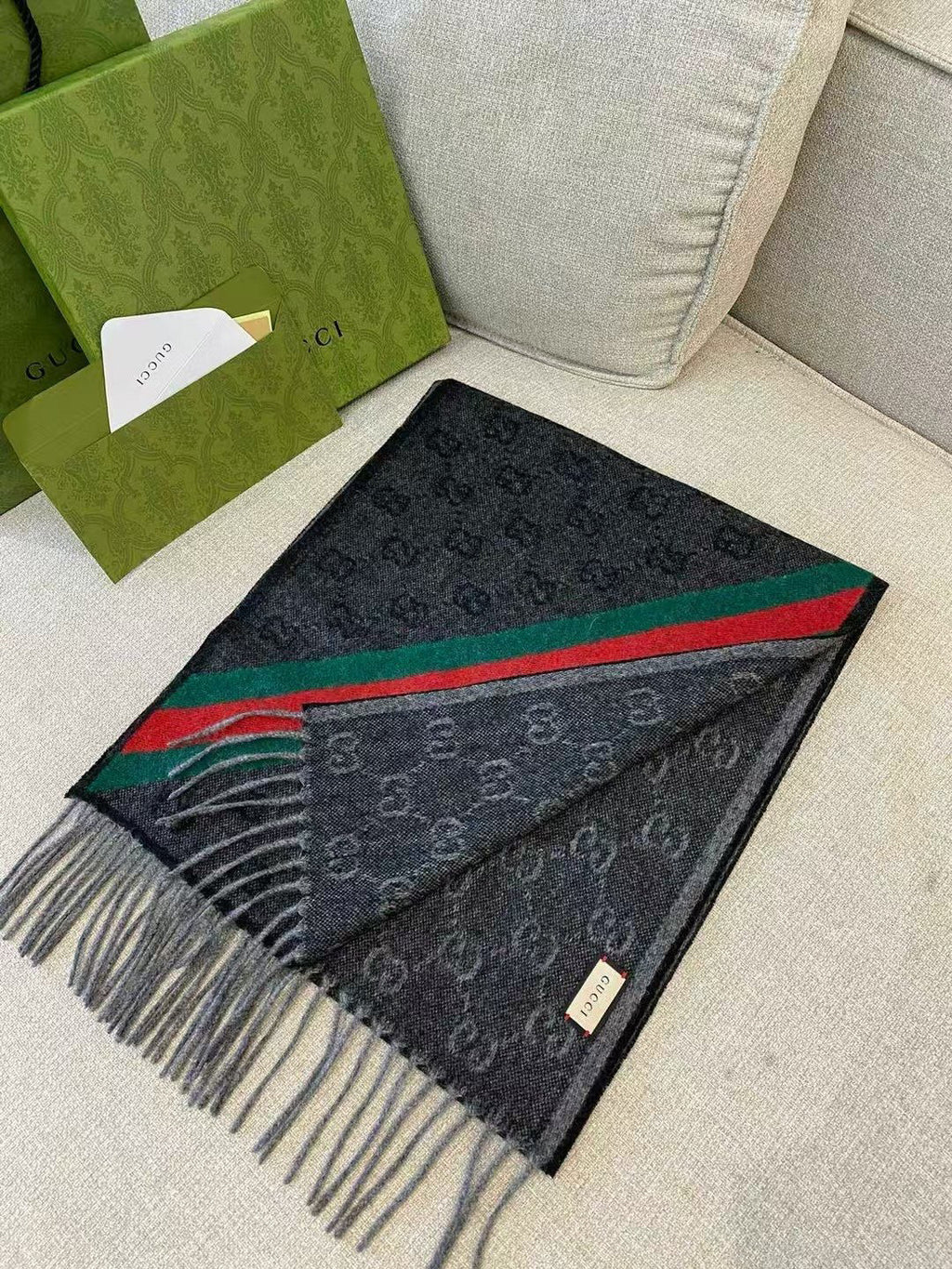 Gucci Jacquard Scarf - 968682872 - Photo 2