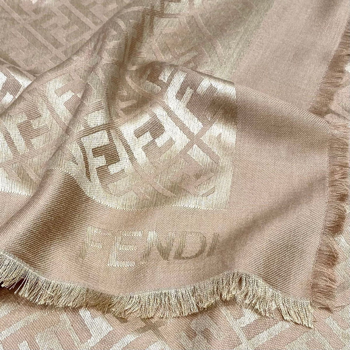 Fendi Jacquard Logo Detail Square Scarf - 1245375438 - Photo 2