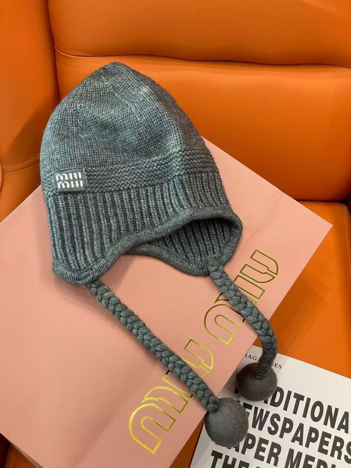 Miu Miu Knit Earflap Hat - 1149273075 - Photo 2