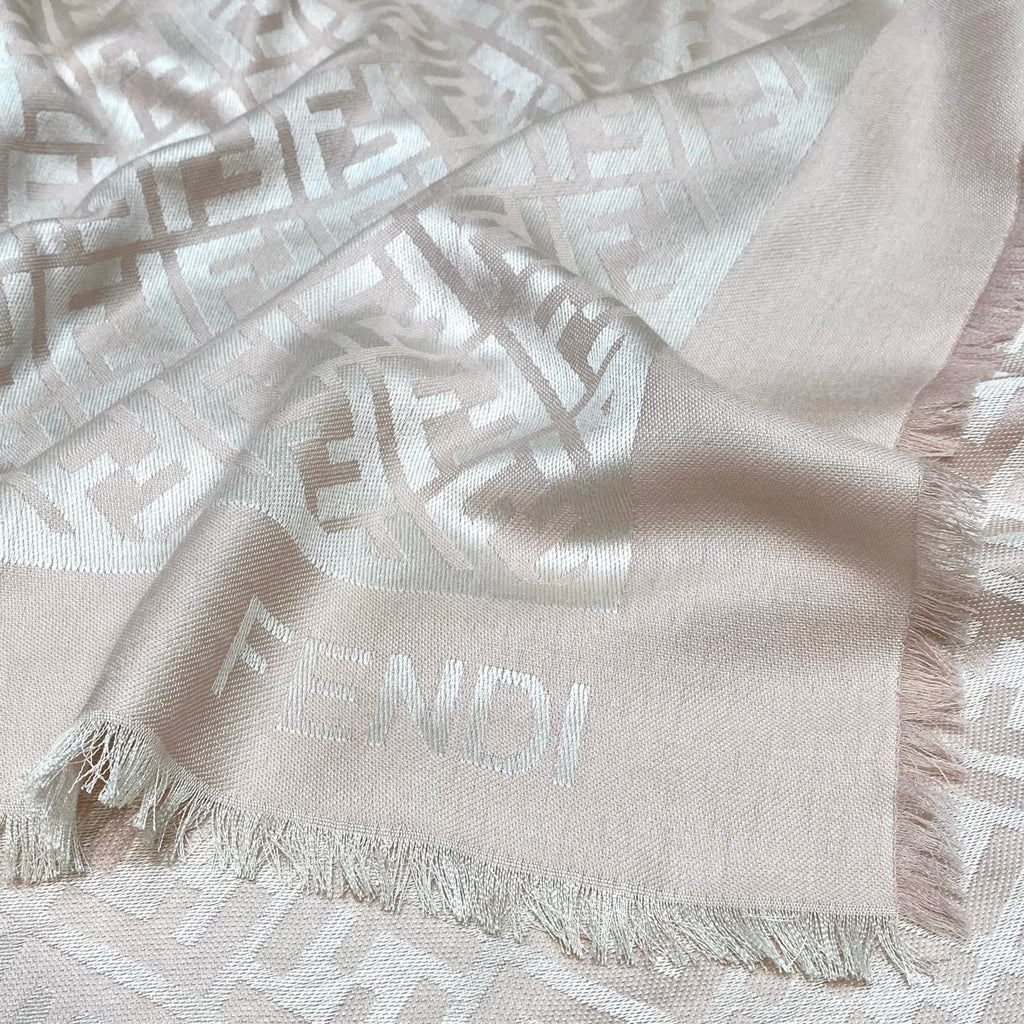 Fendi Jacquard Logo Detail Square Scarf - 1245376199 - Photo 2